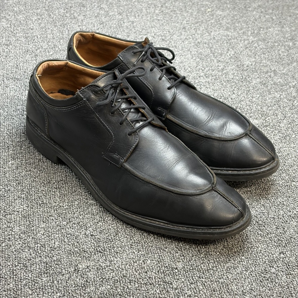 Allen Edmonds "DENALI" Men's Leather Split-Toe Derby Sz 14D Black USA Dress Shoe